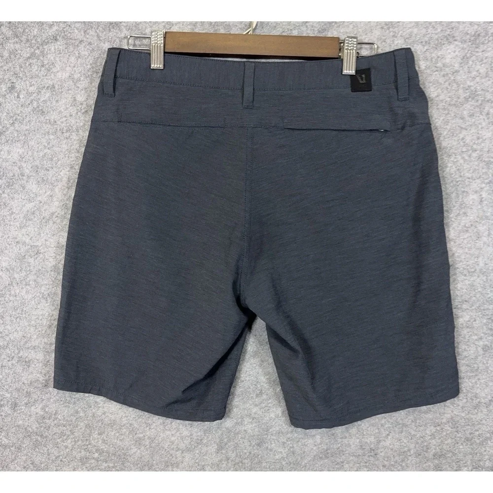 Vuori Aim Shorts Mens Sz 30 Gray 4-Way Stretch Zip Pockets Lightweight